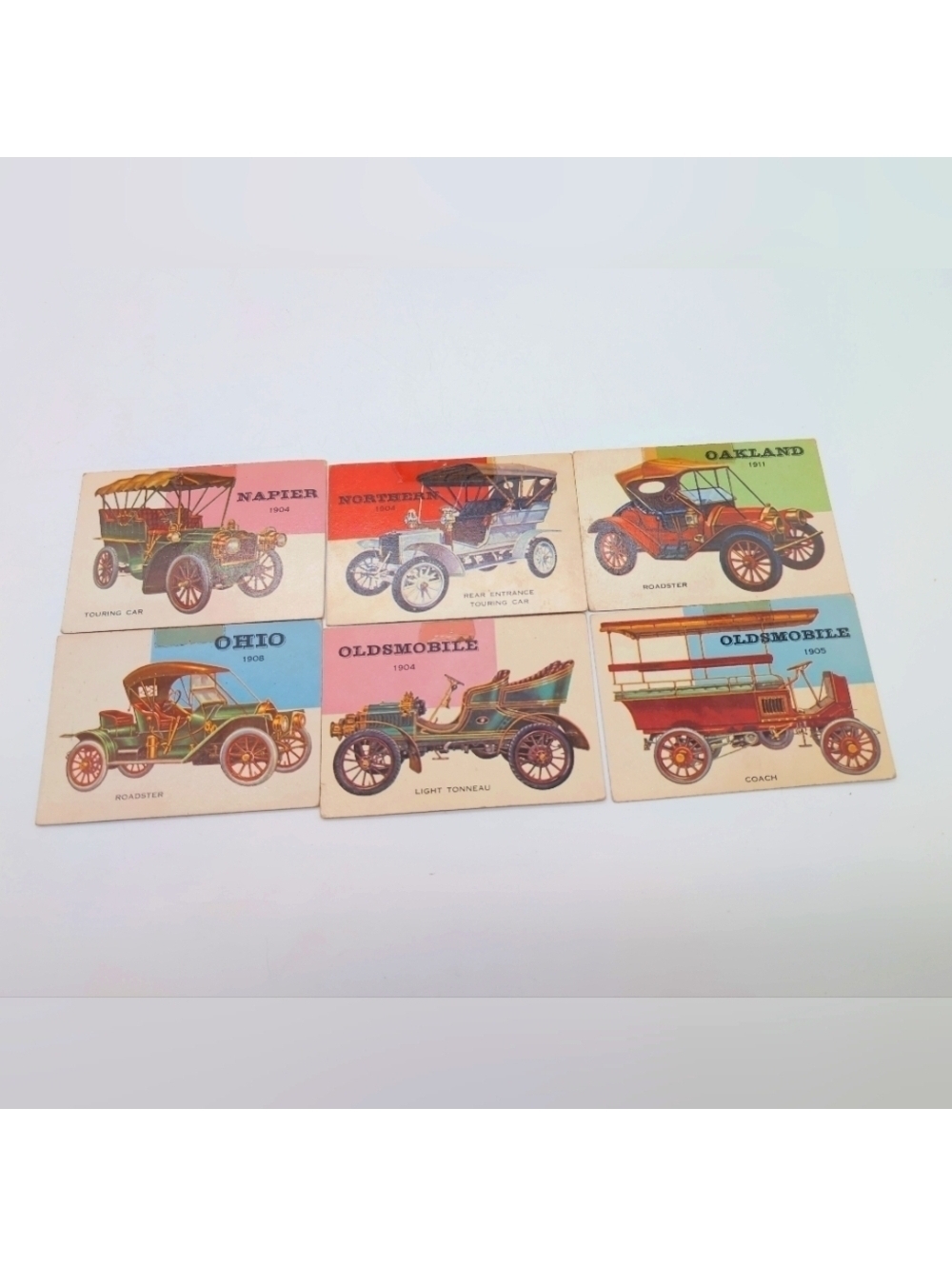 1954 Topps Car Cards 1900s Napier Ohio Oldsmobile Northern Oakland Set Of 6